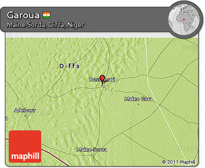 Physical 3D Map of Garoua