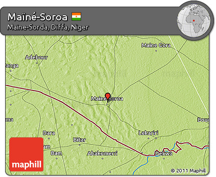 Physical 3D Map of Maïné-Soroa