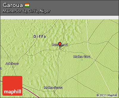 Physical 3D Map of Garoua