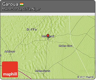 Physical 3D Map of Garoua