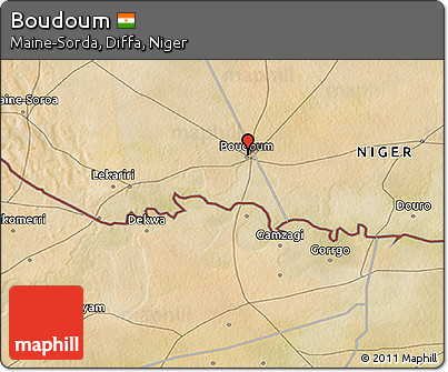 Satellite 3D Map of Boudoum