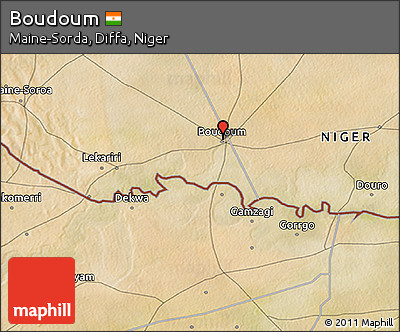 Satellite 3D Map of Boudoum