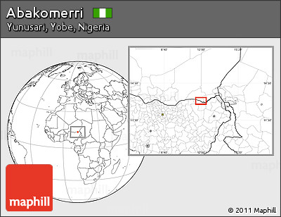 Blank Location Map of Abakomerri