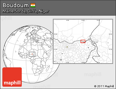 Blank Location Map of Boudoum