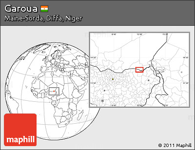 Blank Location Map of Garoua