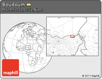 Blank Location Map of Boudoum