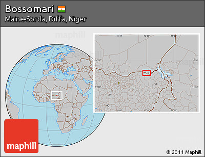 Gray Location Map of Bossomari