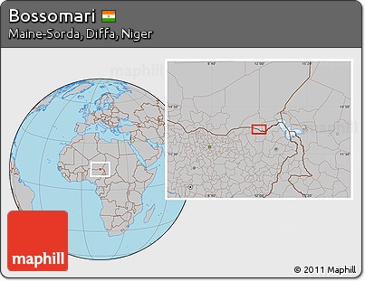 Gray Location Map of Bossomari