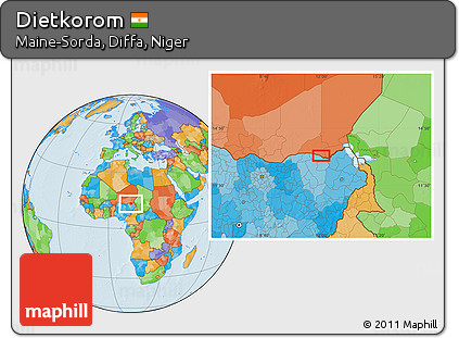 Political Location Map of Dietkorom