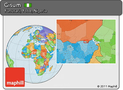 Political Location Map of Gisum