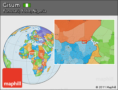 Political Location Map of Gisum