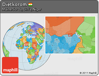 Political Location Map of Dietkorom