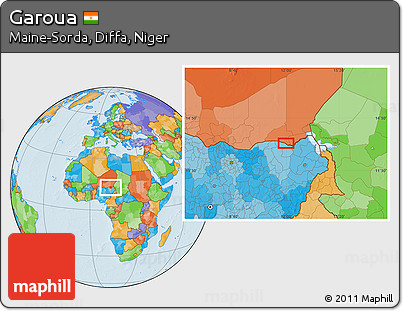 Political Location Map of Garoua
