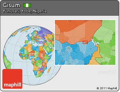Political Location Map of Gisum