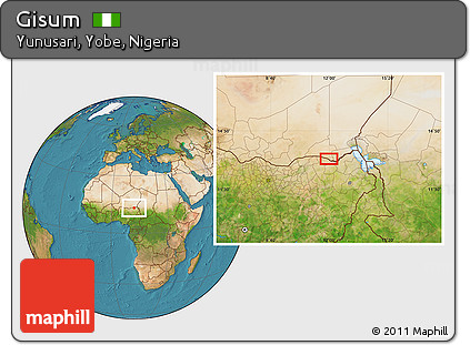 Satellite Location Map of Gisum