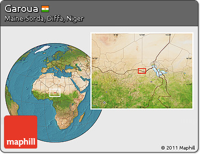 Satellite Location Map of Garoua