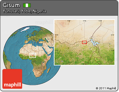Satellite Location Map of Gisum