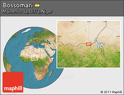 Satellite Location Map of Bossomari
