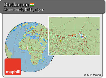 Savanna Style Location Map of Dietkorom