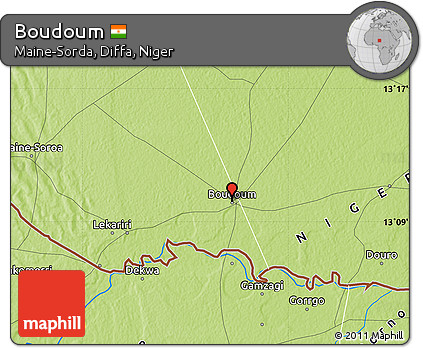 Physical Map of Boudoum
