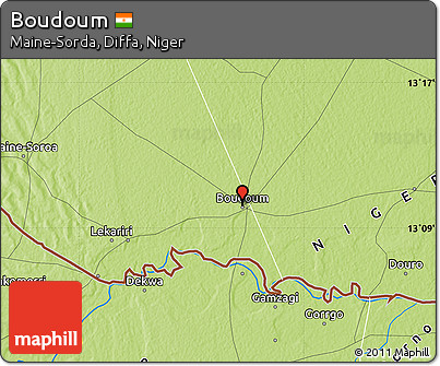 Physical Map of Boudoum