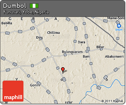 Shaded Relief Map of Dumbol