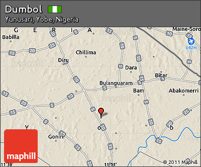 Shaded Relief Map of Dumbol