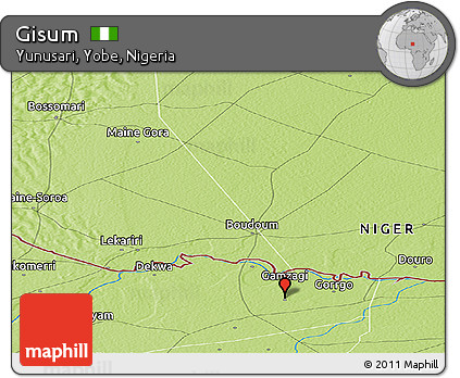 Physical Panoramic Map of Gisum
