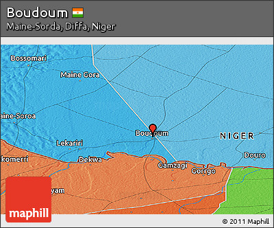 Political Panoramic Map of Boudoum