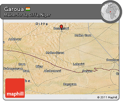 Satellite Panoramic Map of Garoua