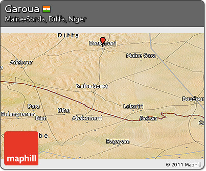 Satellite Panoramic Map of Garoua