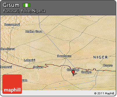 Satellite Panoramic Map of Gisum