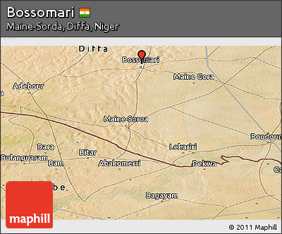 Satellite Panoramic Map of Bossomari