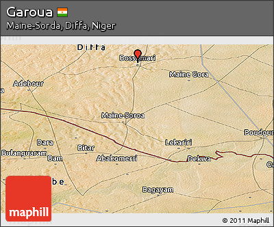 Satellite Panoramic Map of Garoua