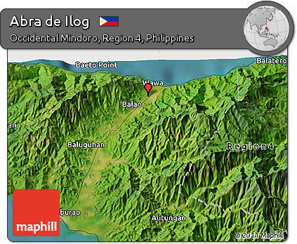 Satellite 3D Map of Abra De Ilog