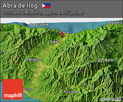 Satellite 3D Map of Abra De Ilog