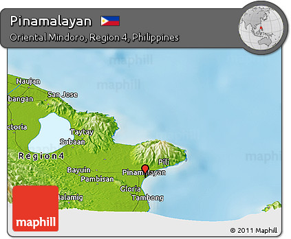 Physical Panoramic Map of Pinamalayan