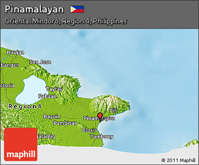 Physical Panoramic Map of Pinamalayan