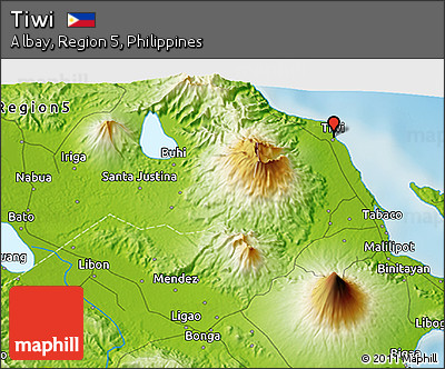 Physical 3D Map of Tiwi