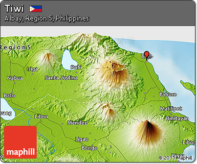 Physical 3D Map of Tiwi