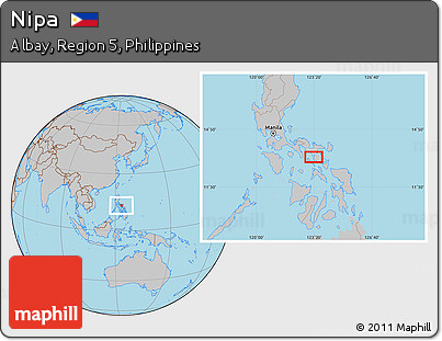 Gray Location Map of Nipa