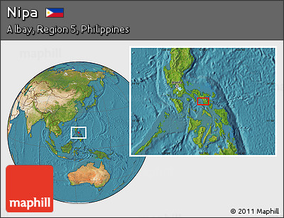 Satellite Location Map of Nipa