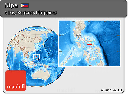 Shaded Relief Location Map of Nipa