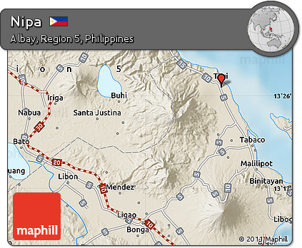 Shaded Relief Map of Nipa