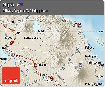 Shaded Relief Map of Nipa