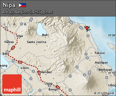 Shaded Relief Map of Nipa