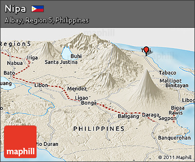 Shaded Relief Panoramic Map of Nipa