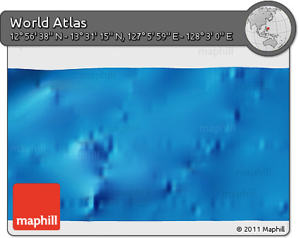 Physical 3D Map of the Area around 13° 13' 56" N, 127° 34' 30" E
