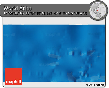 Physical 3D Map of the Area around 13° 13' 56" N, 129° 16' 30" E