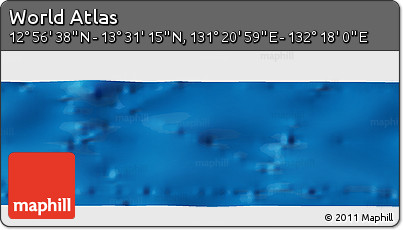 Physical Panoramic Map of the Area around 13° 13' 56" N, 131° 49' 29" E